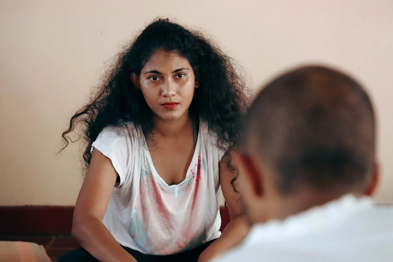 Thilakshini Ratnayake in intensive rehearsal dialogue during Actor's Philosophy residency
